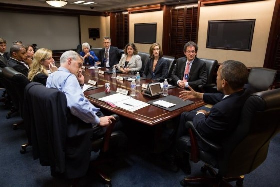 PCLOB Board Members meet with President Obama on June 21, 2013​. Photo by Pete Souza.
